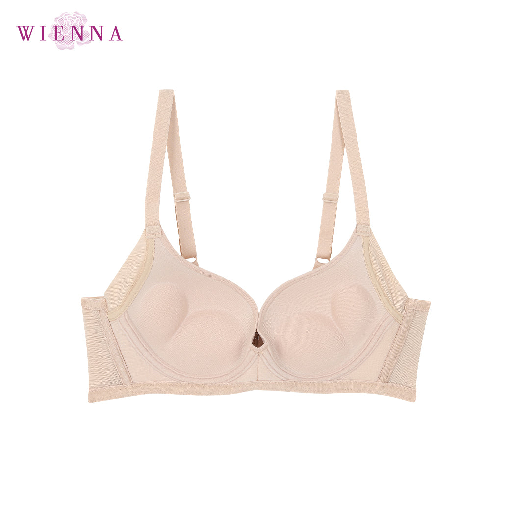 WIENNA เสื้อชั้นใน (A70-80,B75-80,C75) 3/4 Cup เสริมโครง เต้าโมล Super Push-Plus (DB12800) Wiennashop