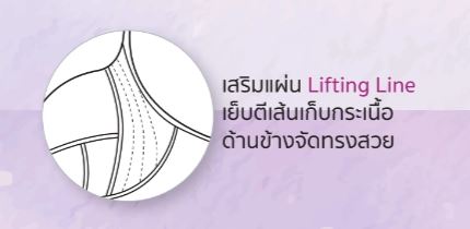 (BigSize 85-90)เสื้อชั้นใน 4/5 Cup เสริมโครง เต้าซับบาง (DB94403) ราคาปกติ 1,290.- Wiennashop